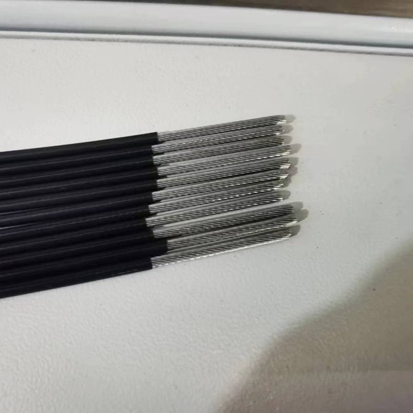 PEELING AND CUTTING COATED PLASTIC WIRE ROPE AND MAKE END FLOWER MACHINE